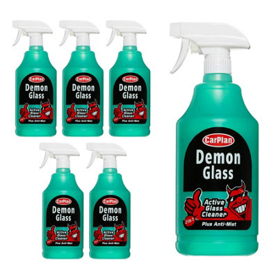 Glass Cleaner Streak Free Interior Exterior Carplan Demon Anti Mist Spray 1L x6