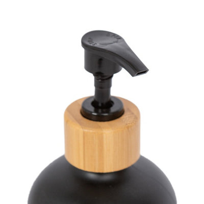 Glass Dish Soap Dispenser - 500ml - Black - 4