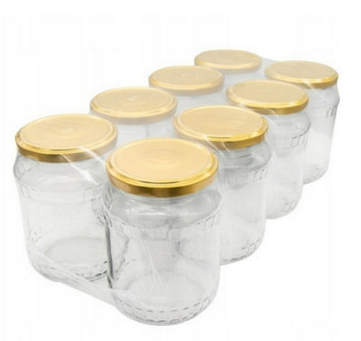 Glass Jars 720ml with Lid Pickle Jar Set Chutney Honey Storage