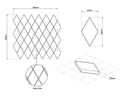 Glass mosaic on mesh for bathroom or kitchen 250m x 292mm - Magic ...