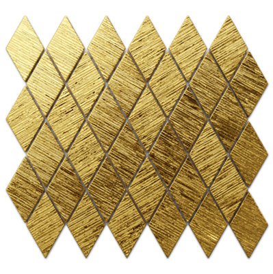 Glass mosaic on mesh for bathroom or kitchen 25cm x 29.2cm - Gold lake