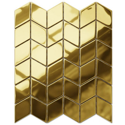 Glass mosaic on mesh for bathroom or kitchen 26.5cm x 30.5cm - Loki