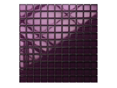Glass mosaic on mesh for bathroom or kitchen 300mm x 300mm - Lambrusque