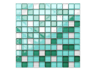 Glass mosaic on mesh for bathroom or kitchen 300mm x 300mm - Winter frost