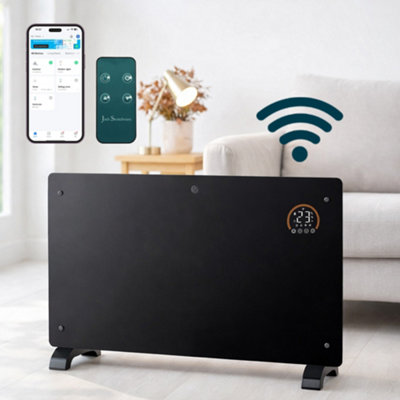 Glass Panel Electric Radiator Smart App Control Heater 2KW Wifi LED ...