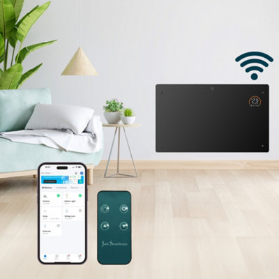 Glass Panel Electric Radiator Smart App Control Heater 2KW Wifi LED ...