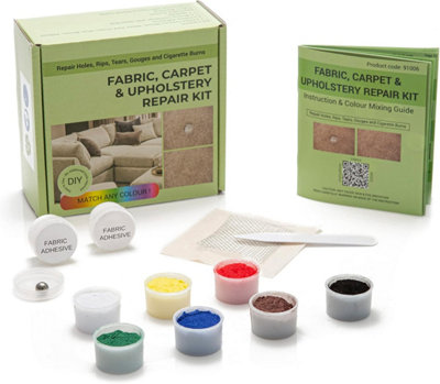 Glass Polish DIY Fabric, Carpet & Upholstery Repair Kit for Small Holes,  Cuts, Rips, Tears & Burn Marks GP91006