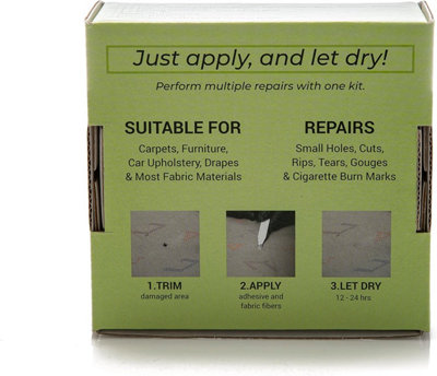 carpet cigarette burn repair kit Glass Polish DIY Fabric, Carpet & Upholstery Repair Kit for Small Holes,  Cuts, Rips, Tears &