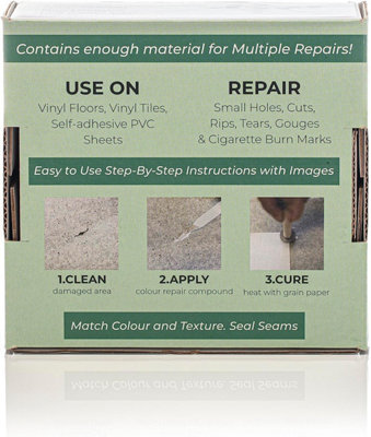 Glass Polish DIY Vinyl Floor & Vinyl Tile Repair Kit, Heat Cure for ...