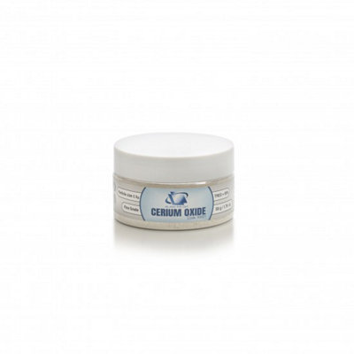 GLASS POLISH PRO 50g Cerium Oxide, Fine-Grade Glass Polishing Powder, Refined Formula, 2.5 Microns, White  GP90001