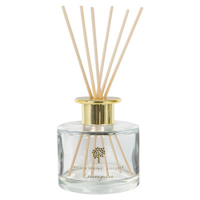 Glass Reed Diffuser - 200ml - Lemongrass