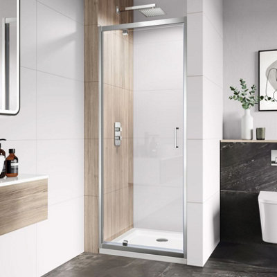 Glass Screen Door Only Shower Enclosure 1900 x 760 mm Chrome Finish Frame