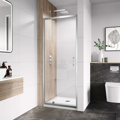 Glass Screen Door Only Shower Enclosure 1900 x 760 mm Chrome Finish Frame