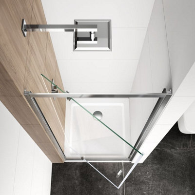 Glass Screen Door Only Shower Enclosure 1900 x 800mm Chrome Finish Frame - 3