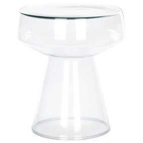Glass Side Table Transparent LAGUNA
