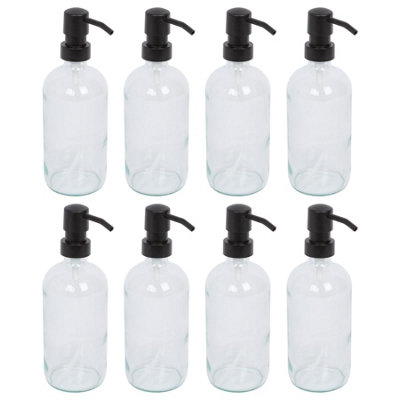 Glass Soap Dispensers - 500ml - Clear - Pack of 8