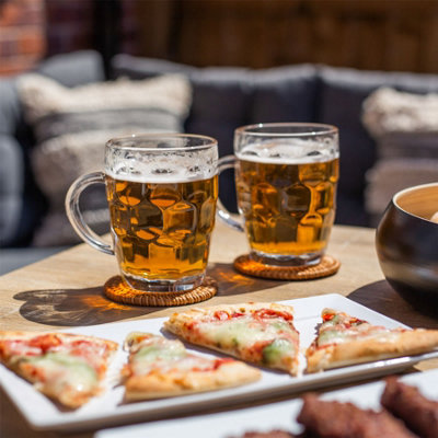 Glass Tankards - Set of 4 - 1 Pint Glasses
