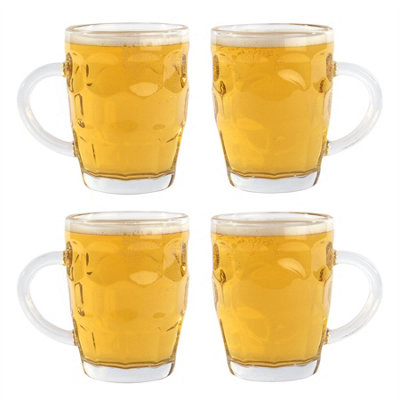 Glass Tankards - Set of 4 - 1 Pint Glasses