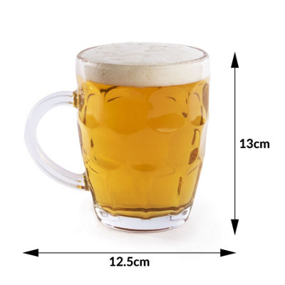 Glass Tankards - Set of 4 - 1 Pint Glasses - 6