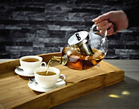 Glass Teapot with Stainless Steel Infuser - 900ml Capacity