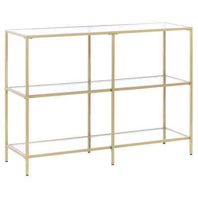 Glass Top Console Table Gold ORETTA