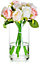 Glass Vase Cylinder Transparent 20cm Clear Tall Flower Vase Home Indoor