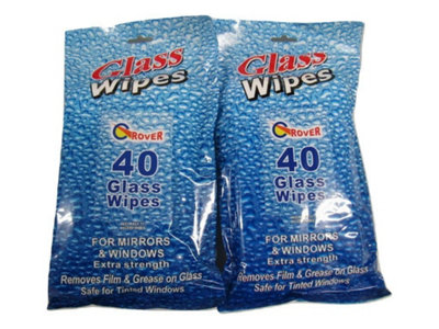 Glass Window Cleaning Wipes (Streak Free Car Tinted Windscreen) x80