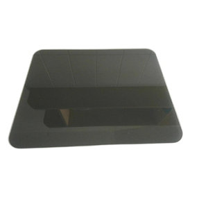 Glass Worktop Saver Chopping Board Black Round Corner Tempered Glass 40x50