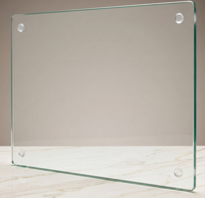 Glass Worktop Saver Kitchen Tempered Glass Chopping Board - Clear ...