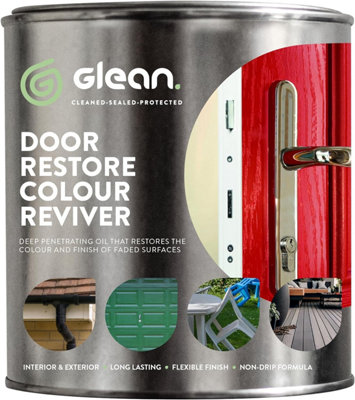 GLEAN Door Restore Colour Reviver Liquid 1 Litre Restores Faded uPVC Composite, Fibreglass