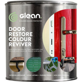 GLEAN Door Restore Colour Reviver Liquid - 1 Litre - Restores Faded uPVC Composite, Fibreglass (GRP) Doors & Windows