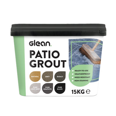 GLEAN Patio Grout Basalt Brush In Jointing Compound 15kg DIY at B&Q