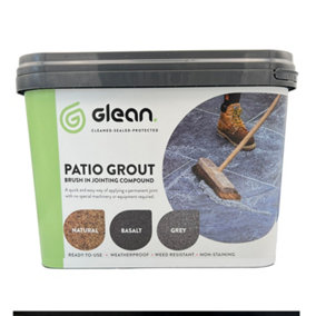 GLEAN Patio Grout - Basalt - Brush In Jointing Compound - 15kg