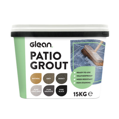 Glean Patio Grout - Pure Light Grey - 15kg