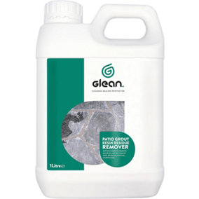 GLEAN Patio Grout Resin Residue Remover - Removes Acrylic, Epoxy and Silicone Residue From Brush-in Jointing Compounds - 1 Litre