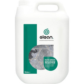 GLEAN Patio Grout Resin Residue Remover - Removes Acrylic, Epoxy and Silicone Residue From Brush-in Jointing Compounds - 5 Litre