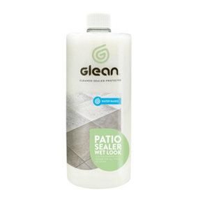 GLEAN Patio Sealer - Wet Look Colour Enhancing - Water Based - Natural & Artificial Stone, Brick, Concrete and Paving - 1 Litre