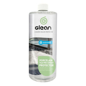 GLEAN Porecelain Tile Pre-Grout Protector -  Protects Staining From Grout, Cement, Grouting Compounds - Water Based - 1 Litre