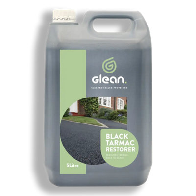 GLEAN Tarmac Restorer - BLACK - One Coat Premium Tarmac Paint - 5 Litre