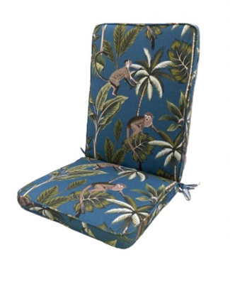 Glendale Tropical Blue Low Recliner 96cm (L) x 42cm (W)