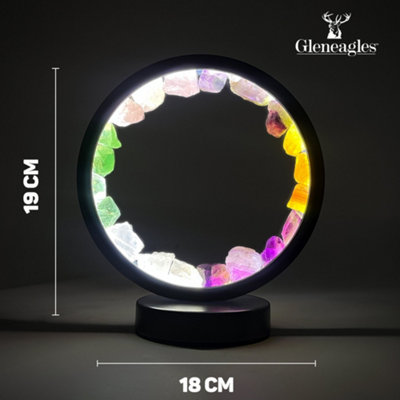 Gleneagles Circle Earth LED Natural Crystal Lamp Crystal Gemstone