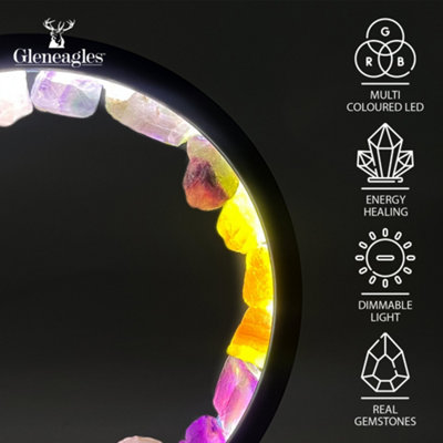 【BLESS】Lampknot stones Gleneagles Circle Earth LED Natural Crystal Lamp Crystal Gemstone
