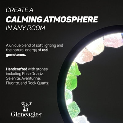 Gleneagles Circle Earth LED Natural Crystal Lamp Crystal Gemstone