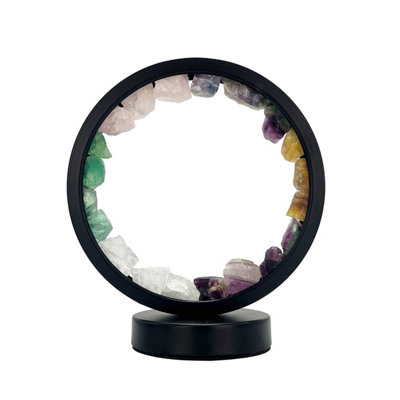 Gleneagles Circle Earth LED Natural Crystal Lamp Crystal Gemstone