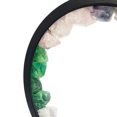 Gleneagles Circle Earth LED Natural Crystal Lamp Crystal Gemstone