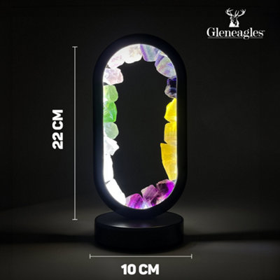Gleneagles Oval Earth LED Natural Crystal Lamp - Mixed Minerals ...