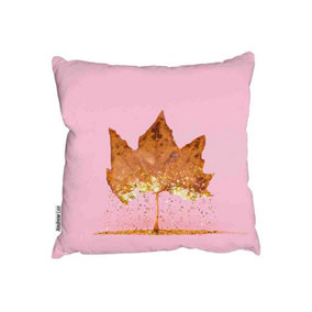 Glitter Leaf Cushion / 60cm x 60cm
