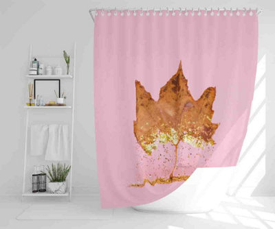 Glitter Leaf Shower Curtain / Default Title