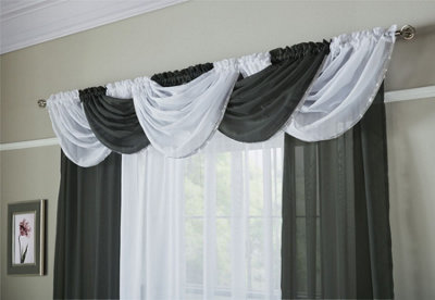 Voile swag deals curtains