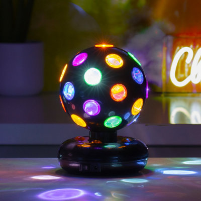 Global Gizmos 5 Black Rotating Disco Ball